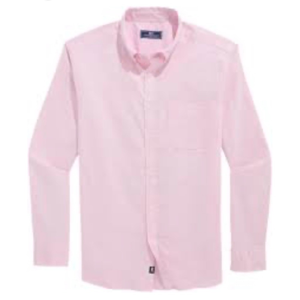 Vineyard Vines Mens Murray Shirt Pink Cotton Button Down Long Sleeve Size S